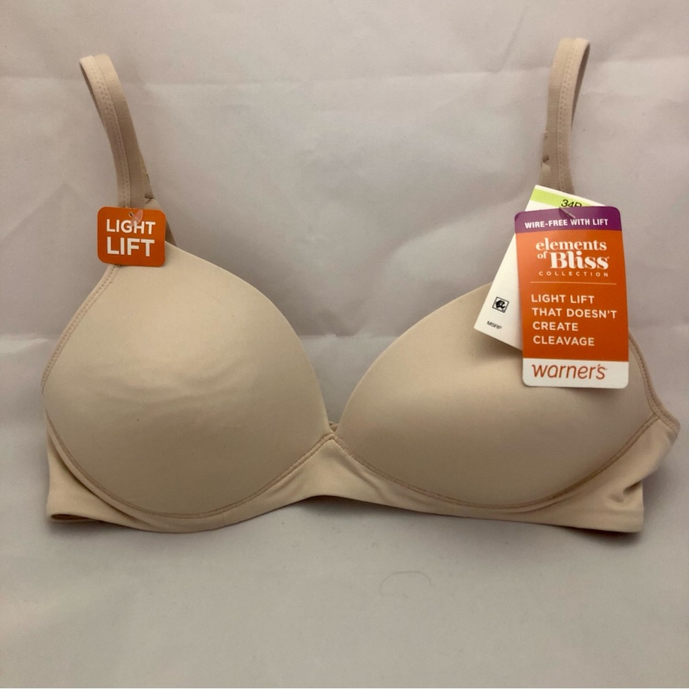 Warner's Women's Elements of Bliss Wirefree Lift Bra 34B
